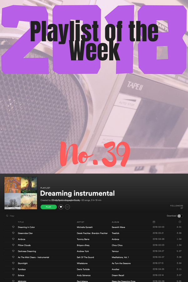 Playlist of the Week (2018/39): Andy Salvanos's gorgeous Dreaming Instrumental collection.