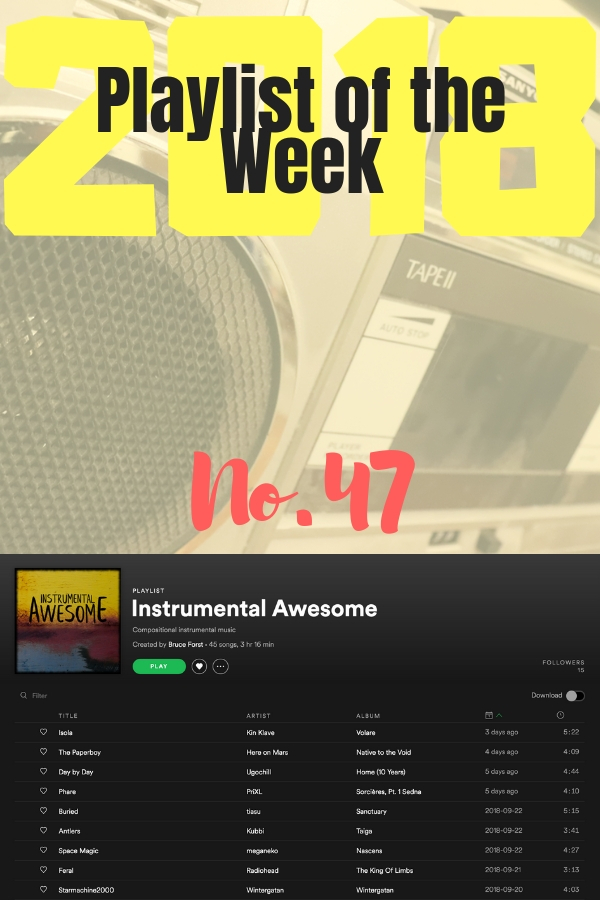 Playlist of the Week No 47, 2018: Instrumental Awesome by Bruce Forst